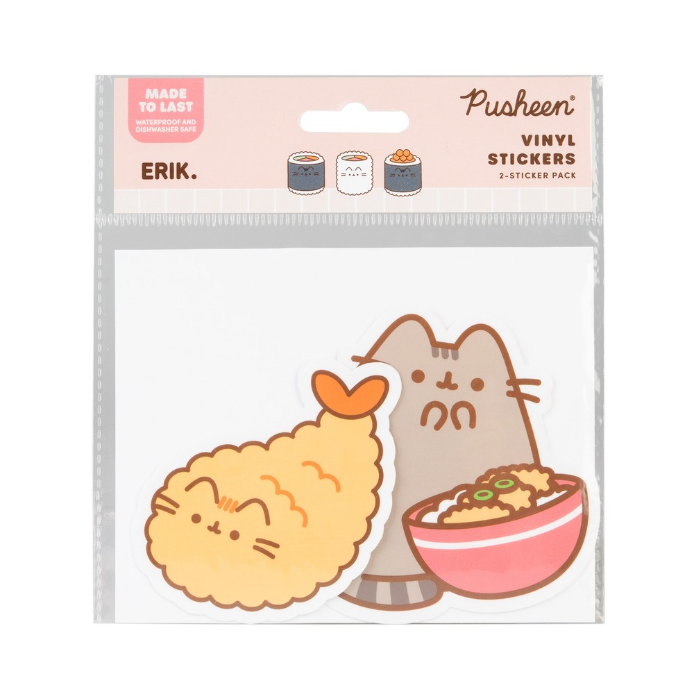 Grupo Erik Pusheen - Pack Of 2 Sushi Roll Vinyl 2 Ensemble d'autocollants - Multicolore